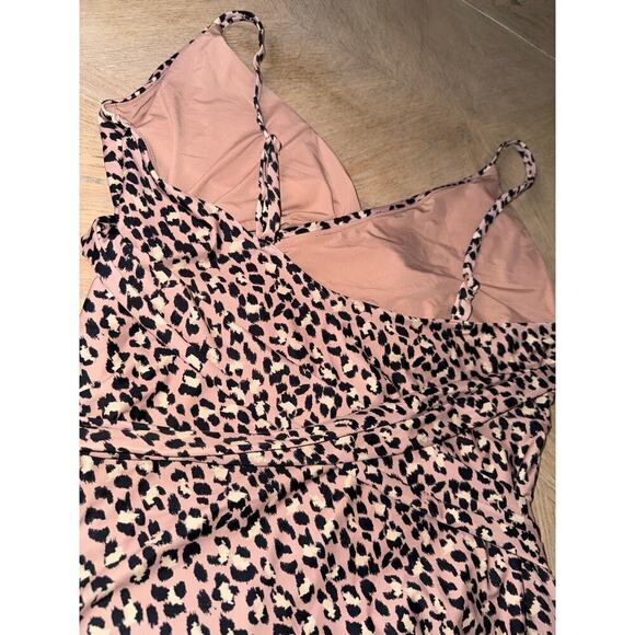 Aerie Leopard Full Coverage One Piece Swimsuit raw sienna size XXL - Picture 8 of 9